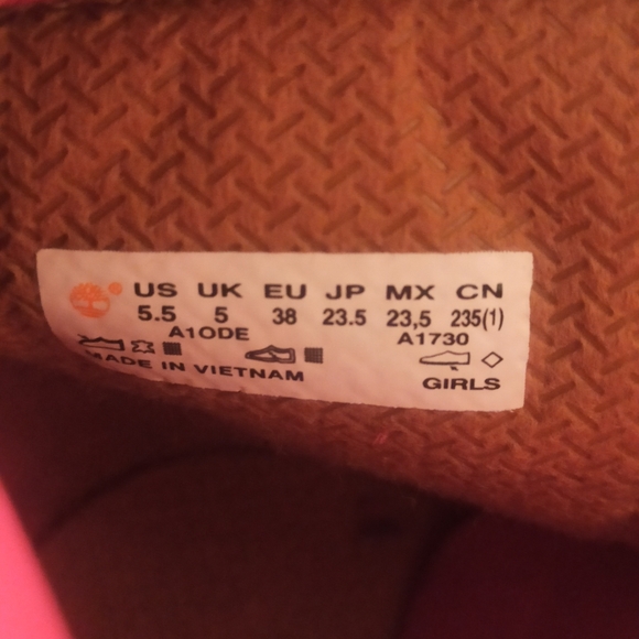 TIMBERLAND WOMEN'S PREMIUM 50TH WATERPROOF BOOT DARK PINK NUBUCK Size 5.5 - Picture 6 of 12